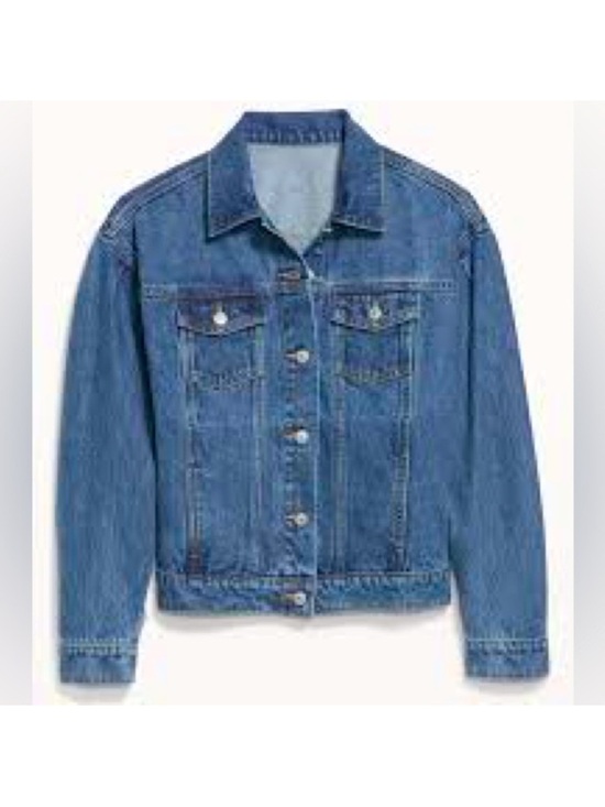 Old Navy Jackets & Blazers - Old Navy Medium Wash Puff Sleeve Denim Jacket, Size XL (16/18)